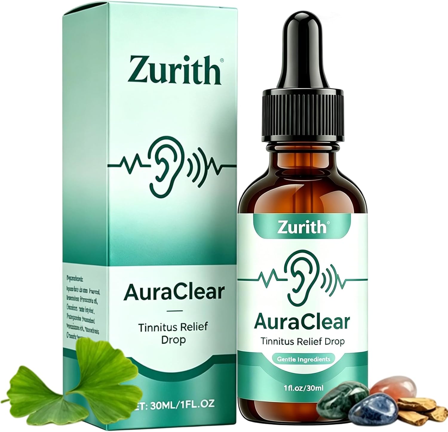Zurith Ear Drops, Auraclear Ear Cleaning and Relief Drops, Aura Clear Gotas Limpieza Y Alivio Auditivo (1Pcs)