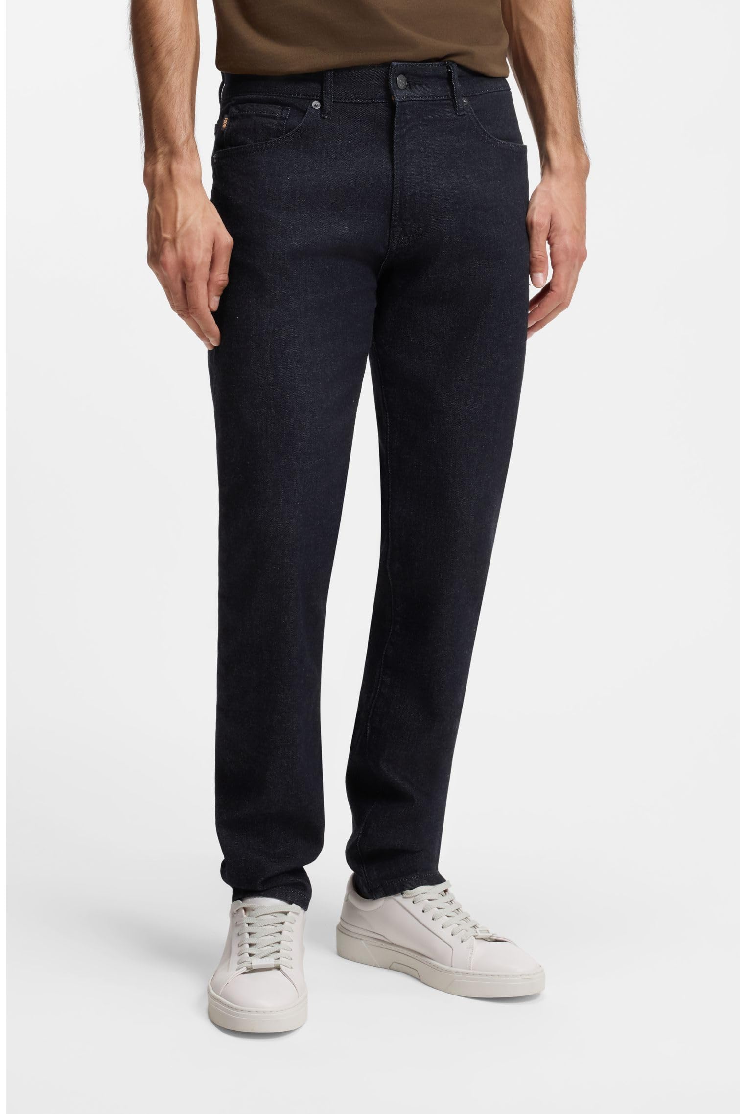 BOSS Herren H-Re.Maine Maine Regular-Fit Jeans aus bequemem blauem Stretch-Denim