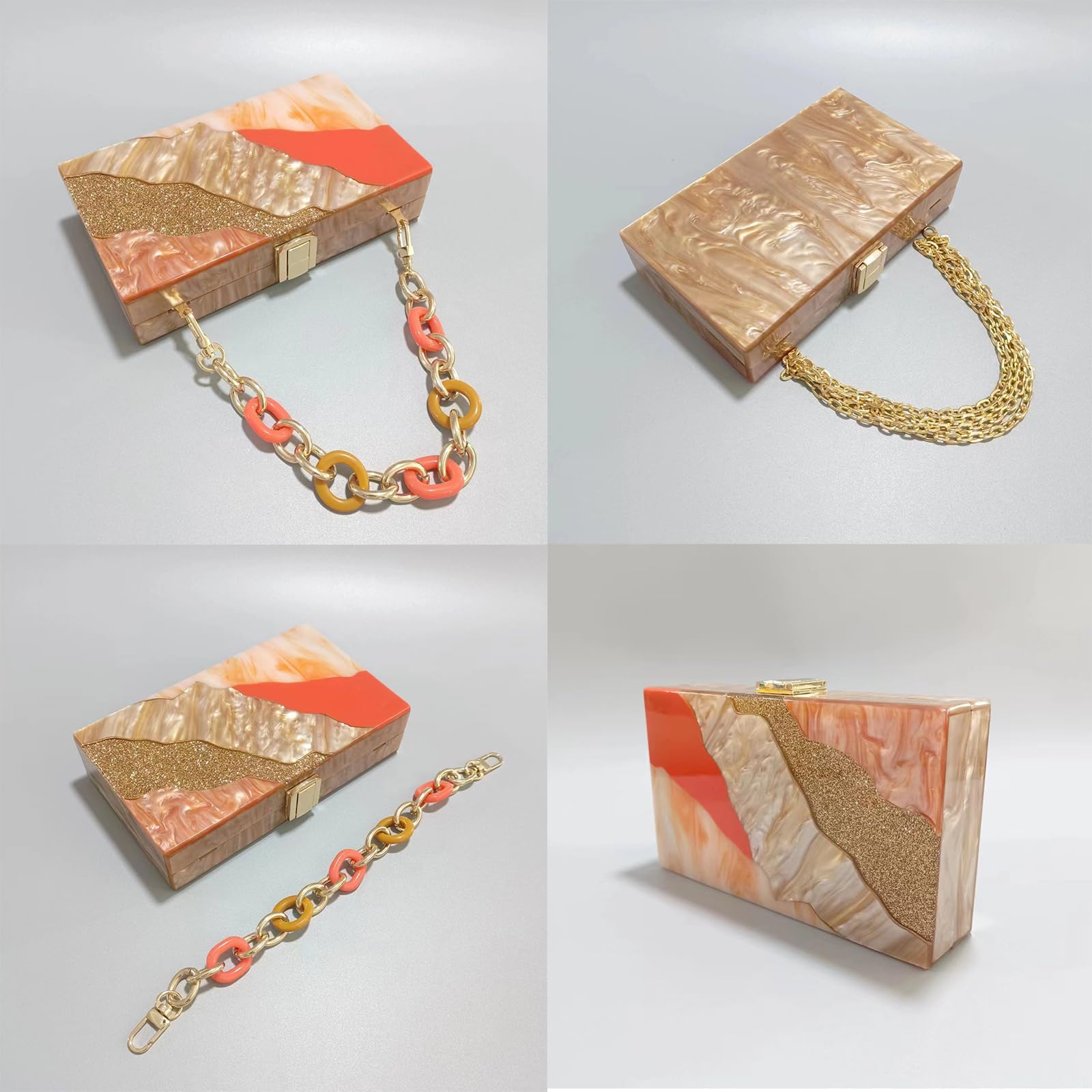 Pochette y Clutch de Acrílico para Mujer