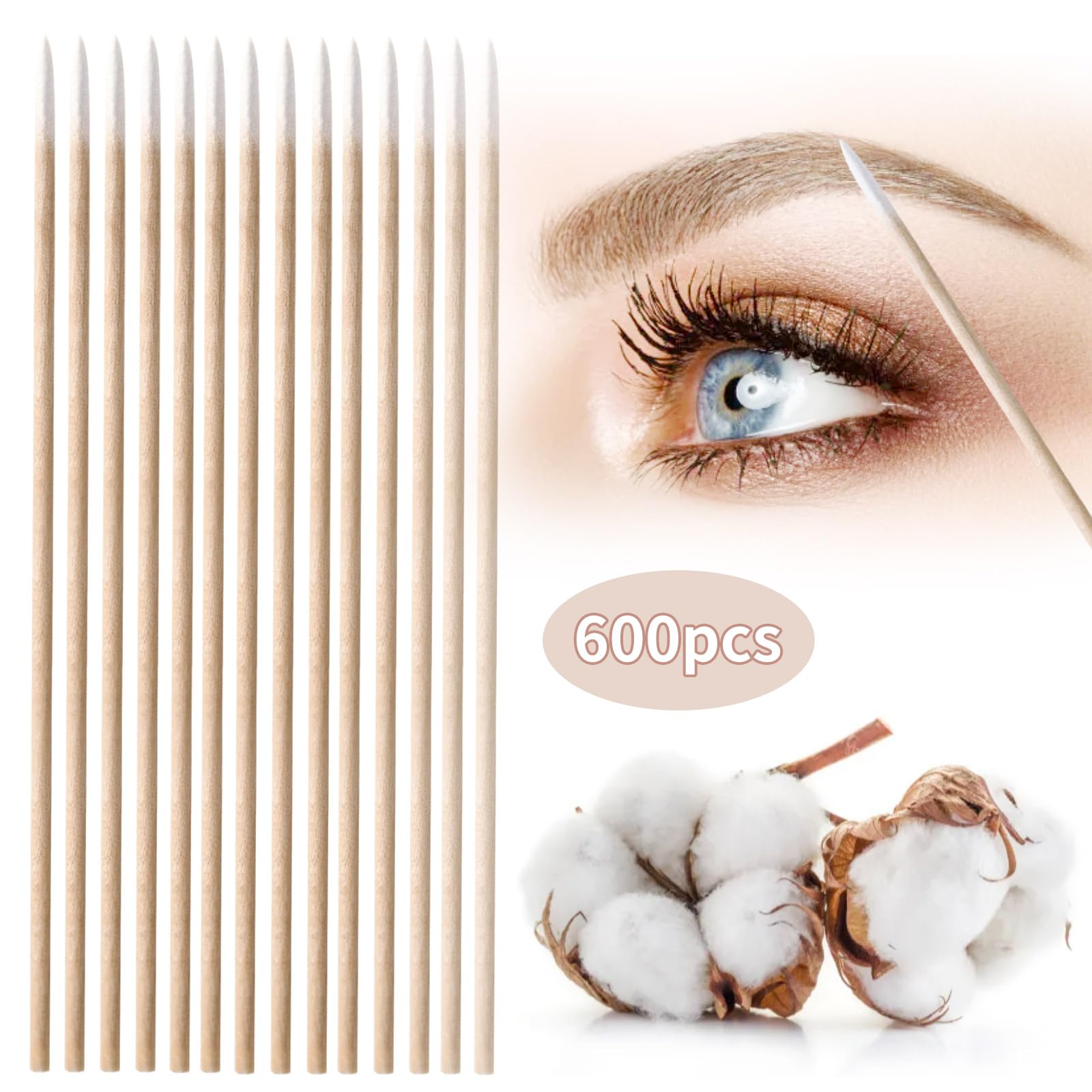 COTON-TIGE,500 Box--Cotons Tiges Biodégradables En Bois Organique