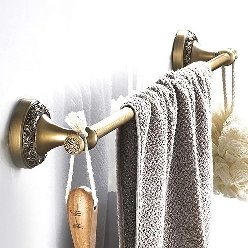 Miniatura 4 de Leyden Toallero antiguo, soporte de toalla ajustable de latón, accesorios de baño expandibles de 15.2 a 27.8 pulgadas, montaje de pared vintage
