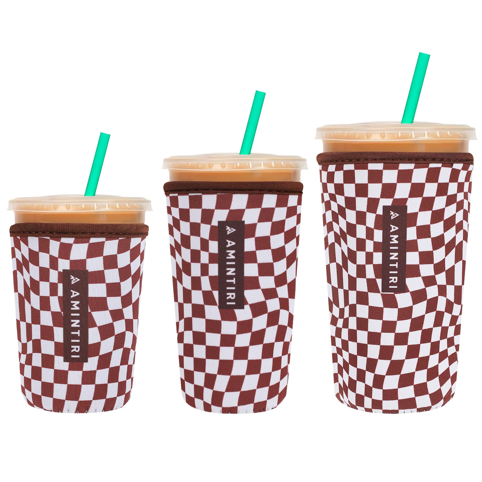 Amintiri Reusable Insulator Neoprene Sleeve for Iced Coffee &amp; Cold Soda