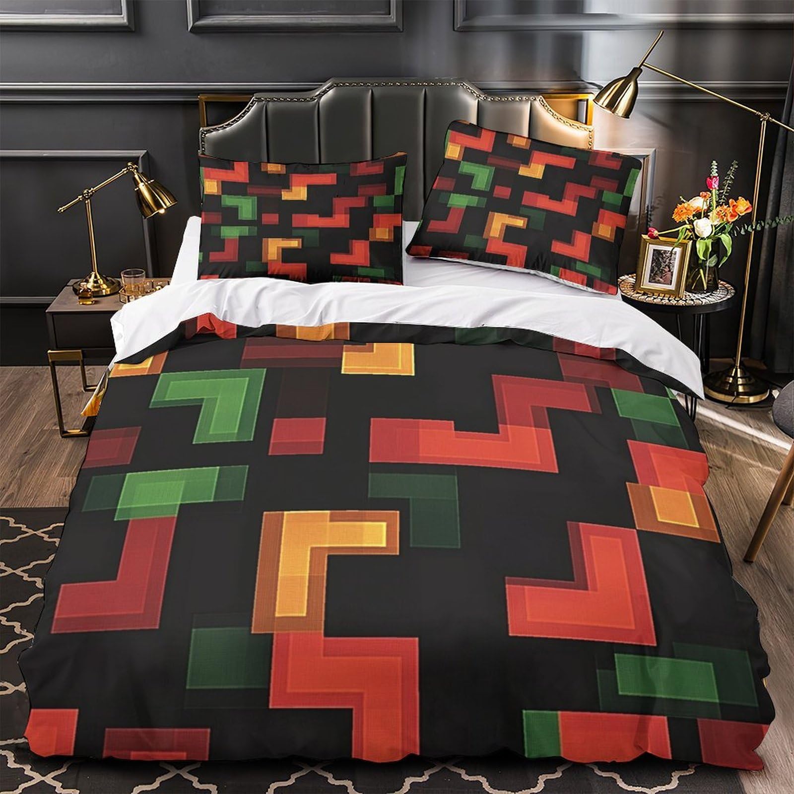 Drap de couette design géométrique 3D pour transformer la déco d'une chambre adulte moderne