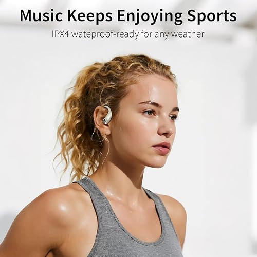 Miniatura 3 de GALAAL - Auriculares inalámbricos Bluetooth, auriculares ligeros con ganchos para los oídos, auriculares inalámbricos Bluetooth5.4, tiempo de