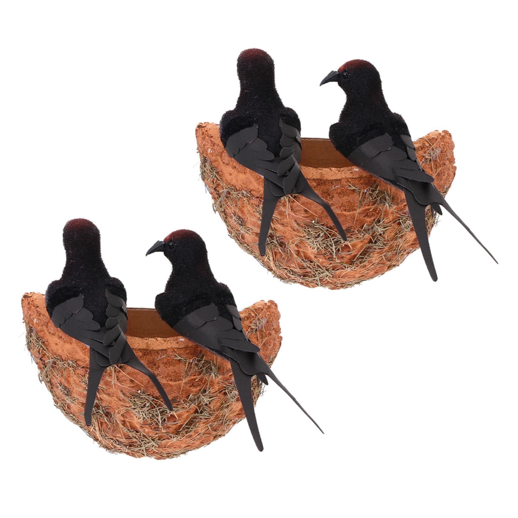 Nid d'hirondelle artificiel extérieur pour décoration murale de jardin et parc