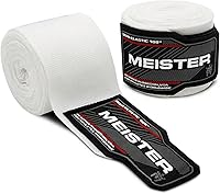 Meister Junior 108" Semi-Elastic Hand Wraps for Boxing & MMA - Small Hands Protection (Pair)