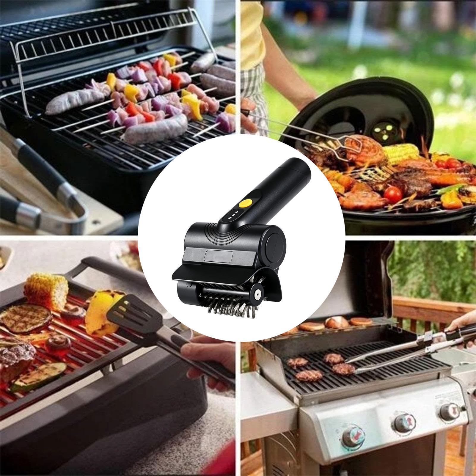 Elettrico Grill Cleaner Automatico Barbecue Roller Cleaner con