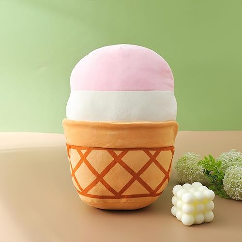 Miniatura 5 de Almohadas de peluche de 12 pulgadas de helado para niños, animales de peluche, peluches kawaii, lindo peluche fácil de limpiar