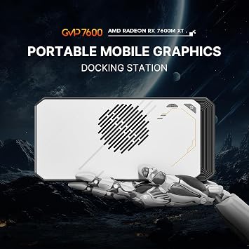 BOSGAME eGPU Graphic Card Dock Expansion Card, Radeon RX 7600M XT 8GB GDDR6 RDNA3 Architecture M.2 2280 Oculink, Thunderbolt 3 and Thunderbolt 4