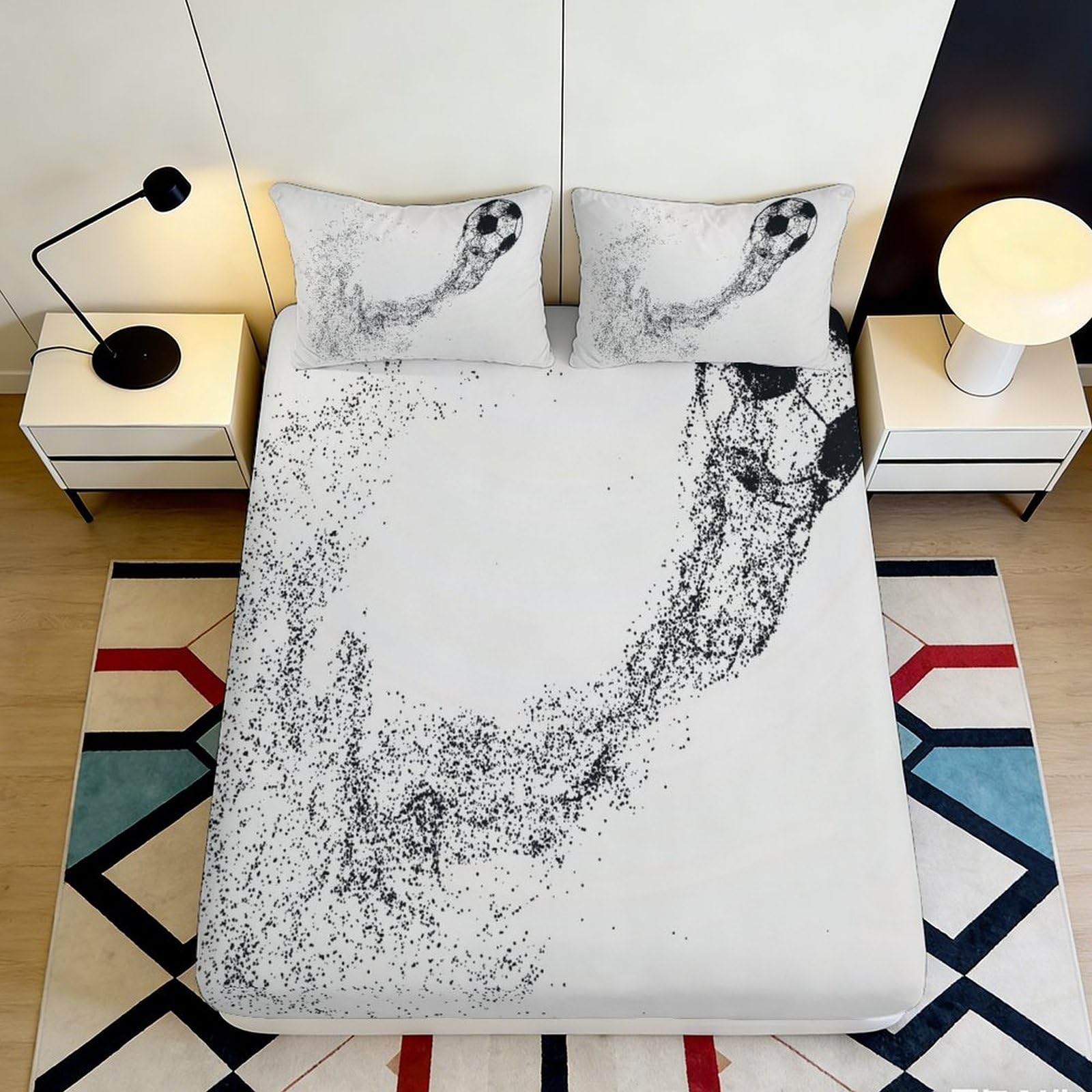 Qjzxknhpgr Style-2 3D Printed Black White Camel Fitted Sheet Microfiber Soft Non-Slip Desert Art Mattress Cover For Bedroom Guest Room Decor 90X200x25cm