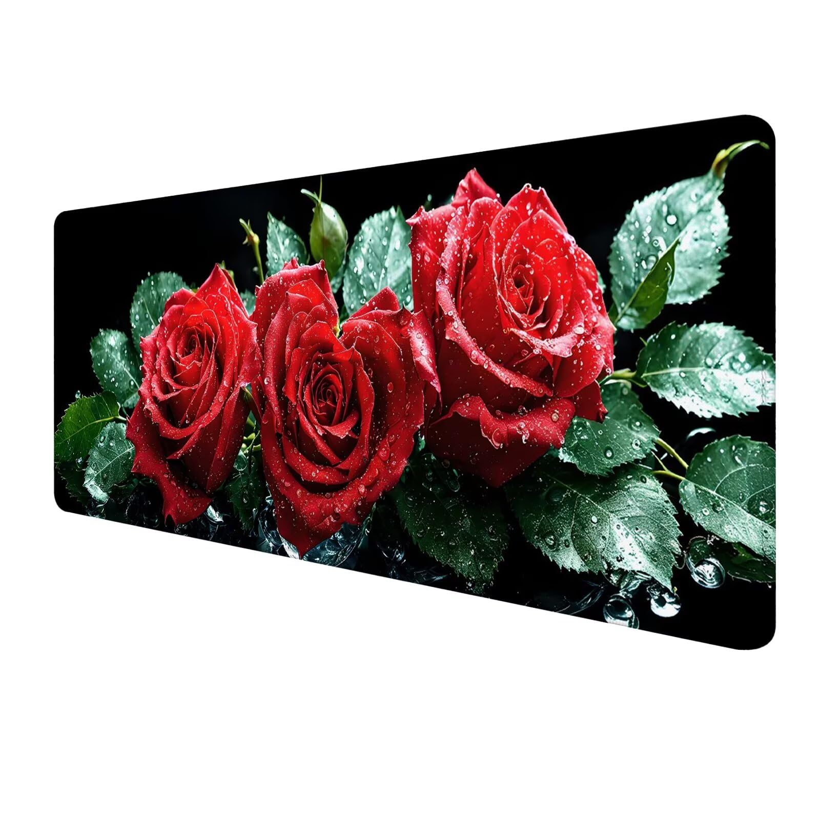Rosso Tappetino Mouse Gaming, Tappetino Mouse XXL 1200 x 500 mm, Tappetino Mouse Rosa, Mouse Pad con Base Antiscivolo, Bordi Cuciti Tappetino per Mouse, Tappetino Mouse Gaming di Alta Precisione S-22