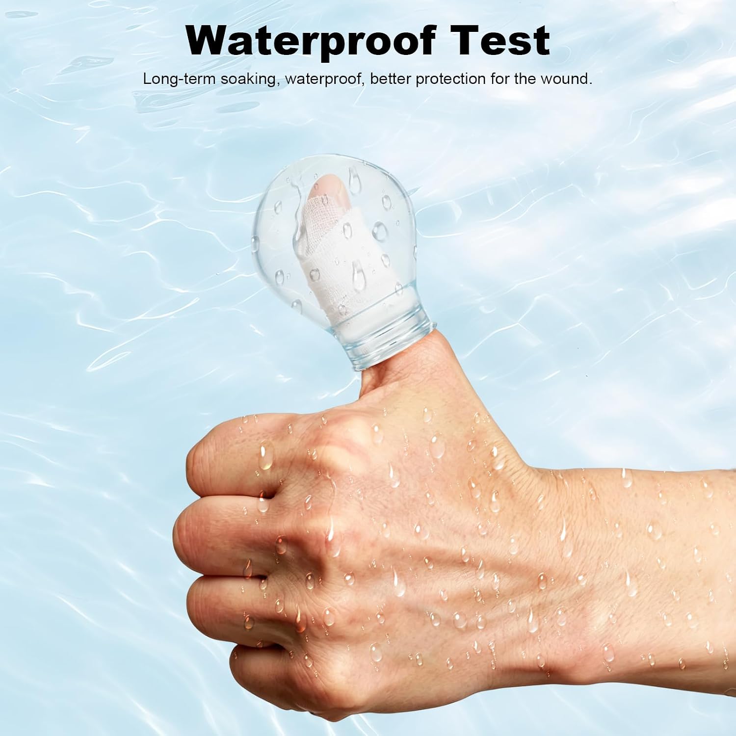 Silicone Finger Protectors, Reusable Finger Covers for Wounds & Waterproof Finger Protectors (white2)