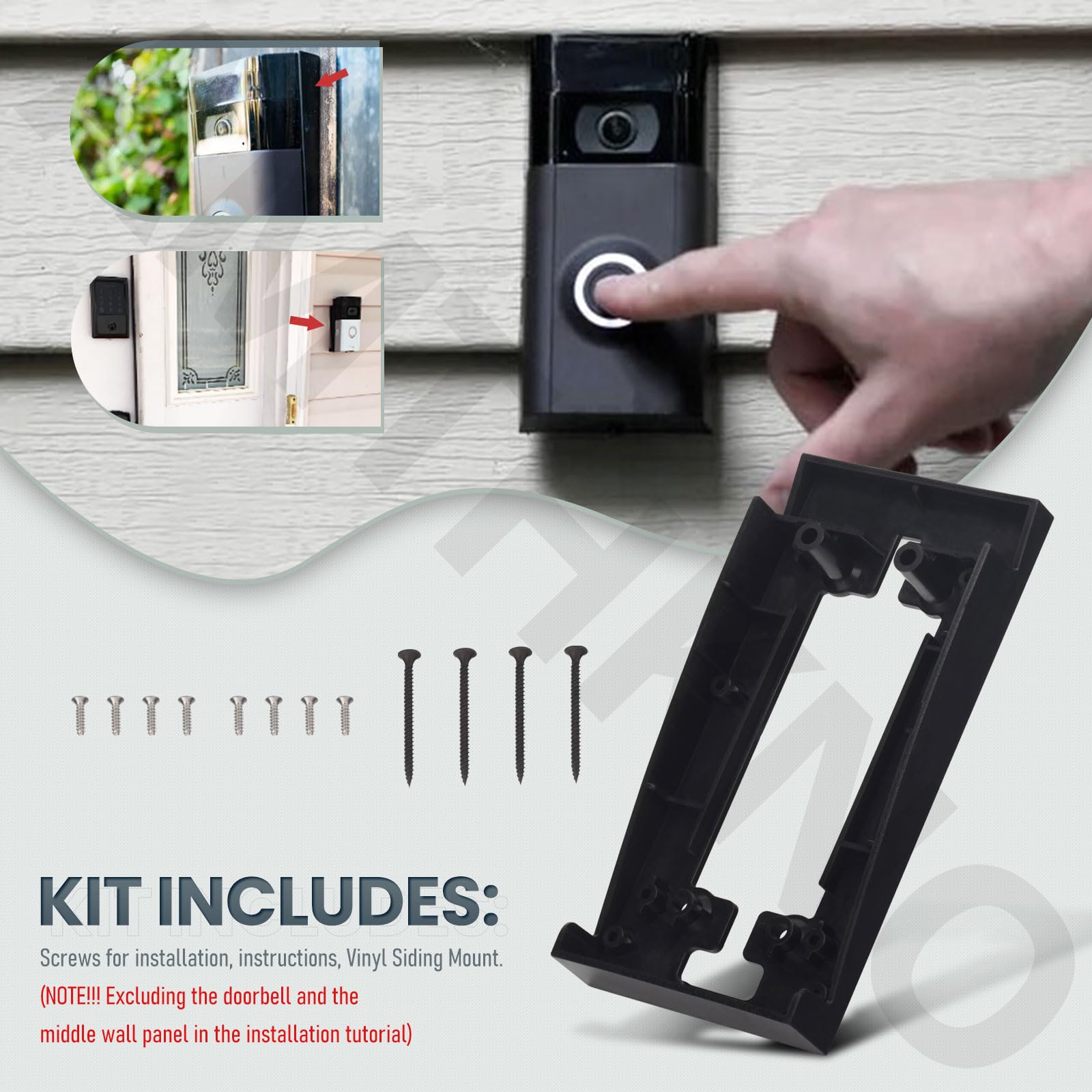 Mounting Bracket Installing Ring Doorbell On Vinyl Siding Ring Camera  Installing Ring Doorbell On Siding R Ing Doorbell