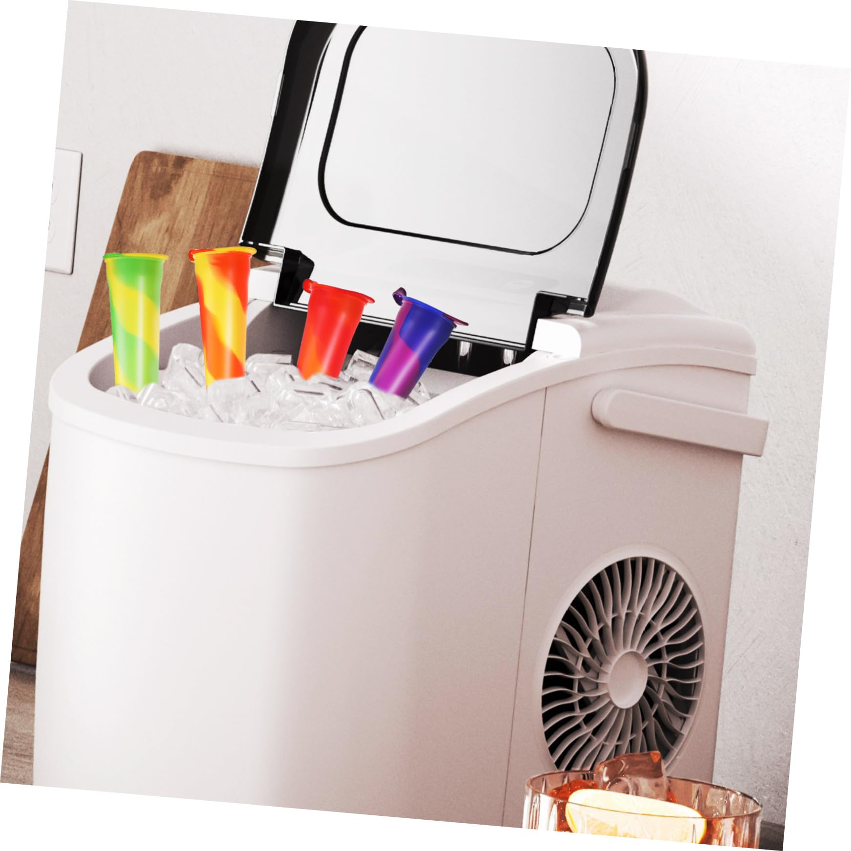 Uonlytech Silikon Eisformen für Kinder und Erwachsene 12 Stück mit Flexiblen und Robusten Eiscremeformen und Wiederverwendbaren Joghurt Tuben für Sommerurlaub