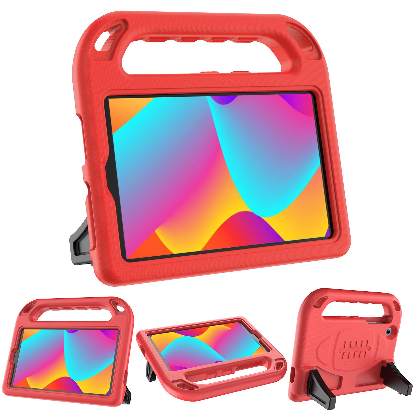 AVAWO TCL Tab 8 LE (9137w) / Tab 8 WiFi (9132x) 2023 Case for Kids, Children Friendly, Boys and Girls EVA Handle Stand Shockproof Tablet Cover for TCL Tab 8 LE/WiFi -RED