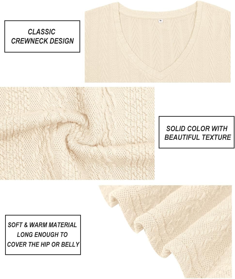 CARCOS Plus Size Tops for Women Long Sleeve Raglan V Neck T Shirts Tunic Fall Blouse Xl-5Xl 14W -28W - Image 2