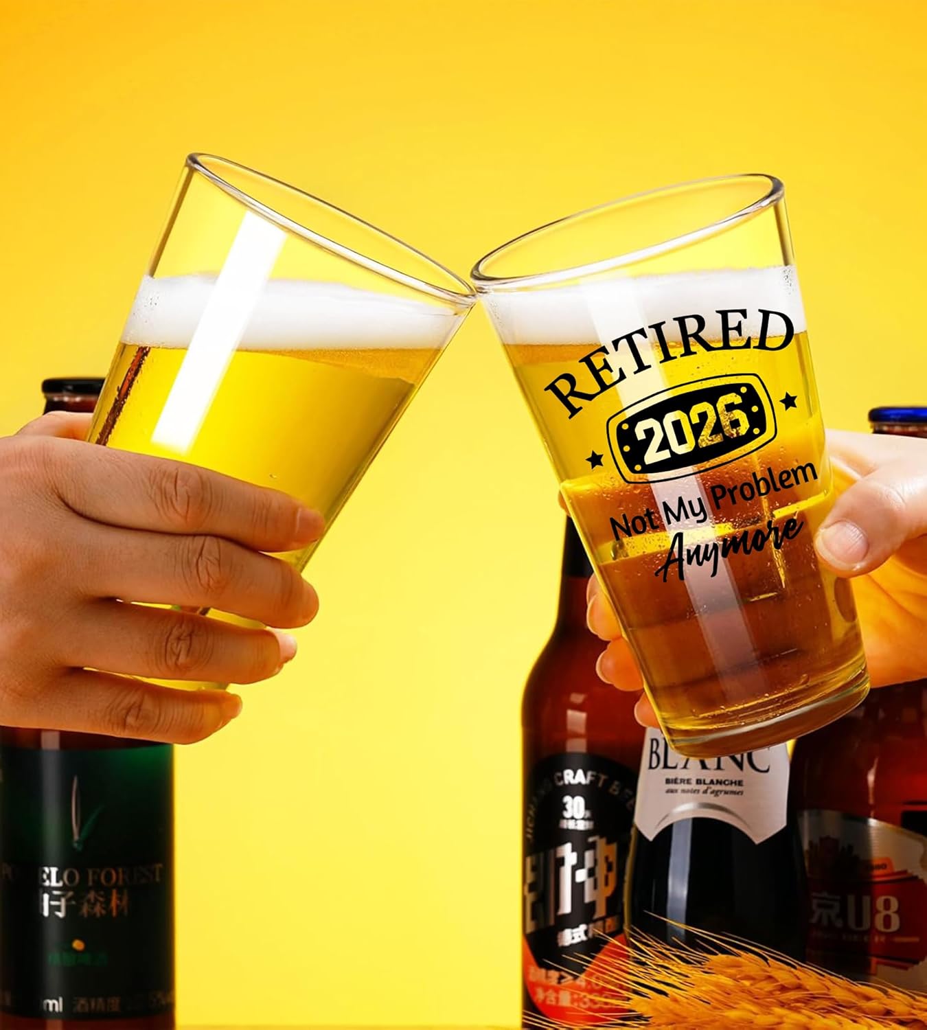 Retirement Gifts for Men Beer Glass, Retired 2026 Beer Glass, Funny Happy Retirement Gifts for Dad Grandpa Coworker Boss Friend Colleague Leader Teacher Nurse, Birthday for Retiree - Image 4