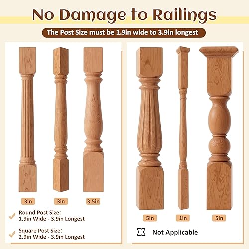 Miniatura 3 de Adaptador de barandilla para puerta de bebé 2 piezas, kit de montaje de poste de escalera para bebé, puertas de bebé para escaleras, adaptador de