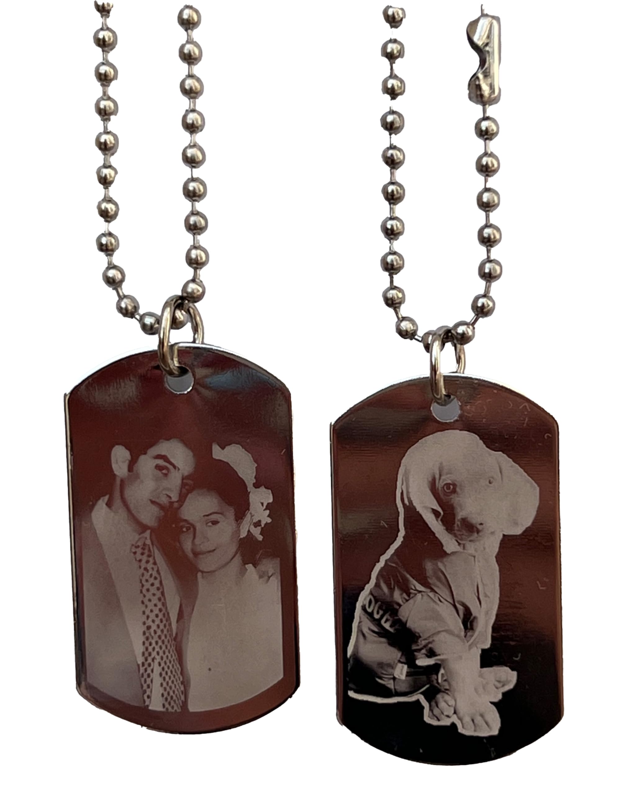 Uvimark| Colgante Estilo Militar Personalizado | Collar Hombre o Mujer con Foto, Mensaje, Diseño | Colgantes Personalizados | Día del Padre