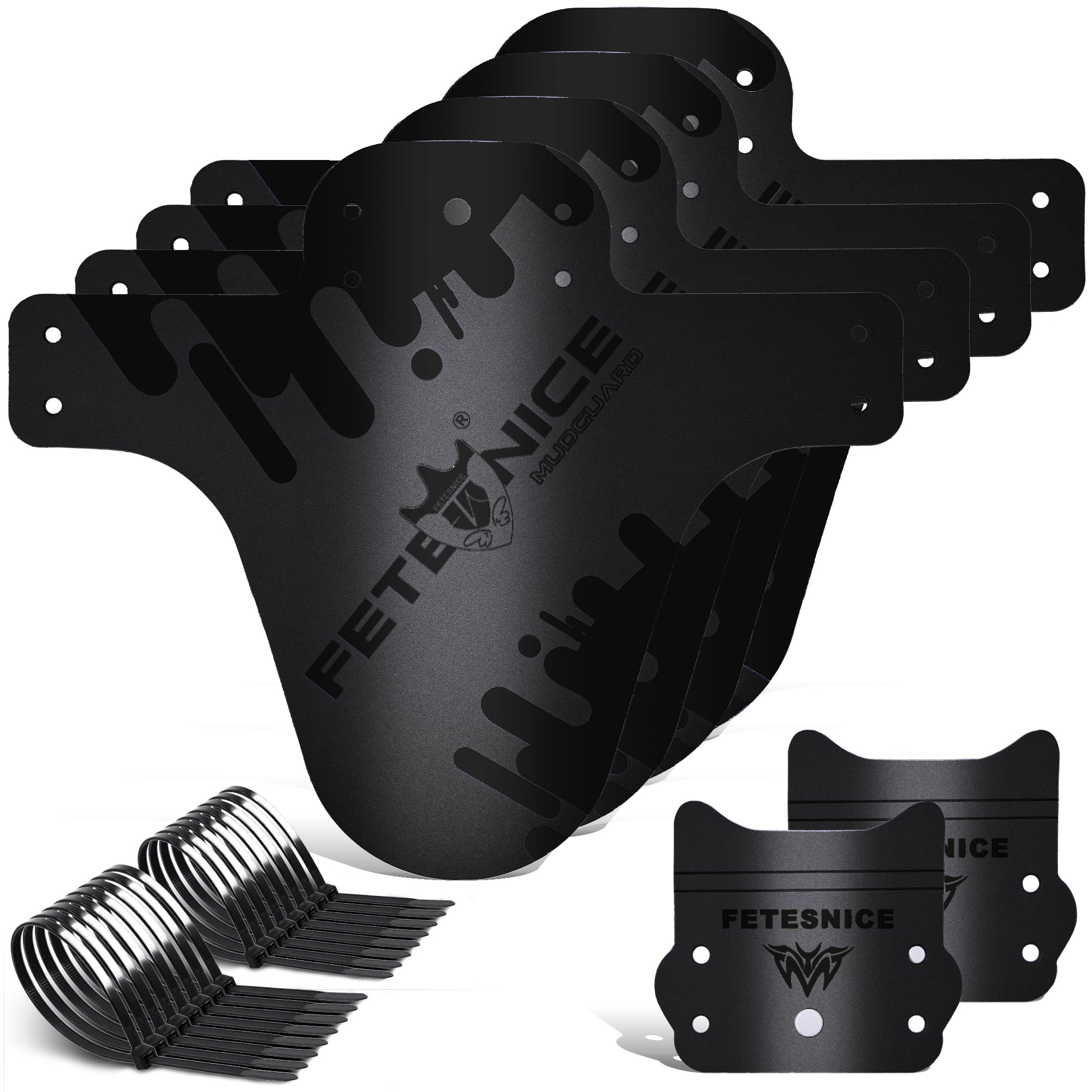 FETESNICE Garde-Boue de vélo de Montagne adjustable, compatible avant et arrière, Garde de Boue VTT, s'adapte aux tailles de Roues 26 inch