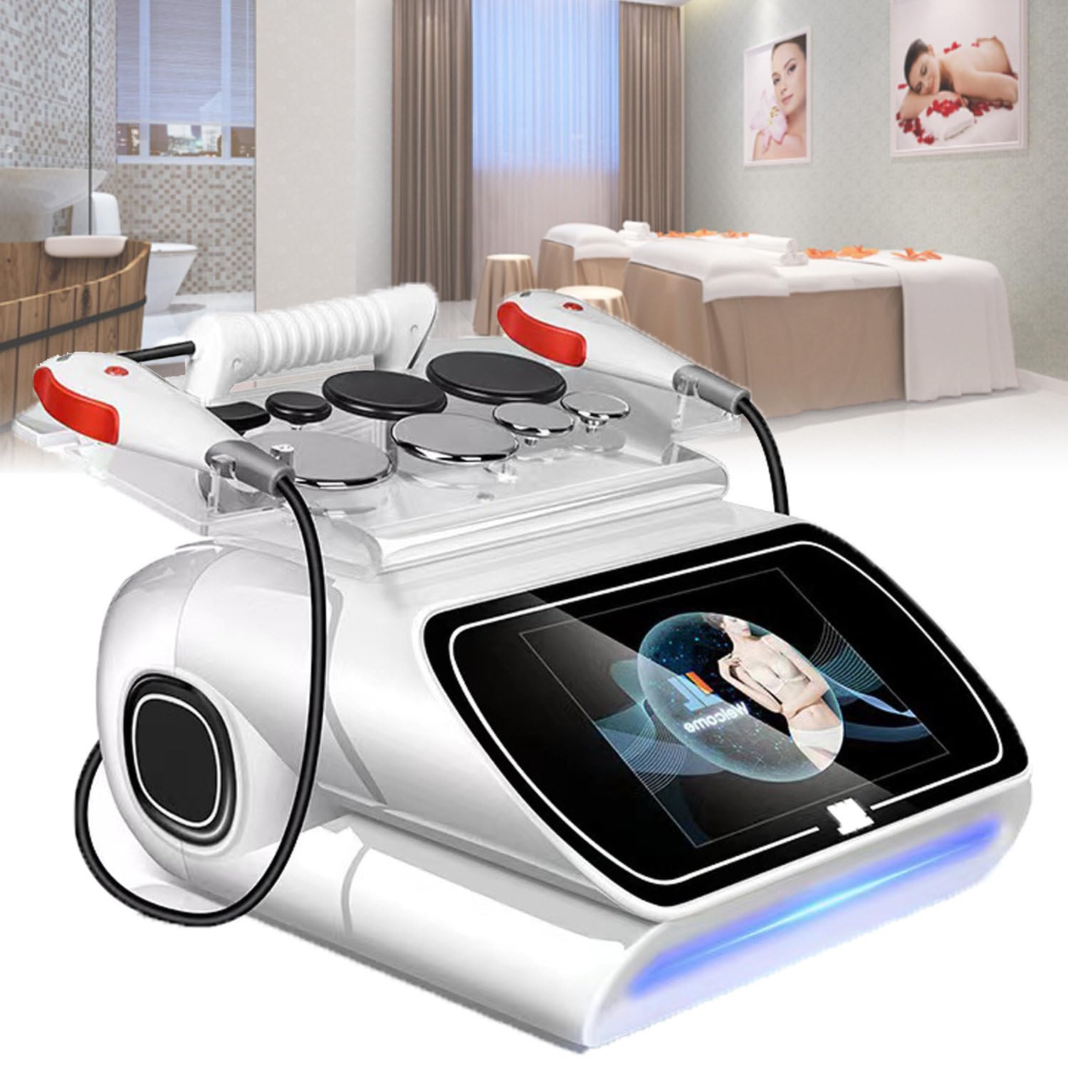 Appareil De Thérapie Tecar Portable Pour Les Douleurs Corporelles, Machine D'amincissement Du Corps Par Diathermie Ret Cet, Machine De Raffermissement De La Peau 448k