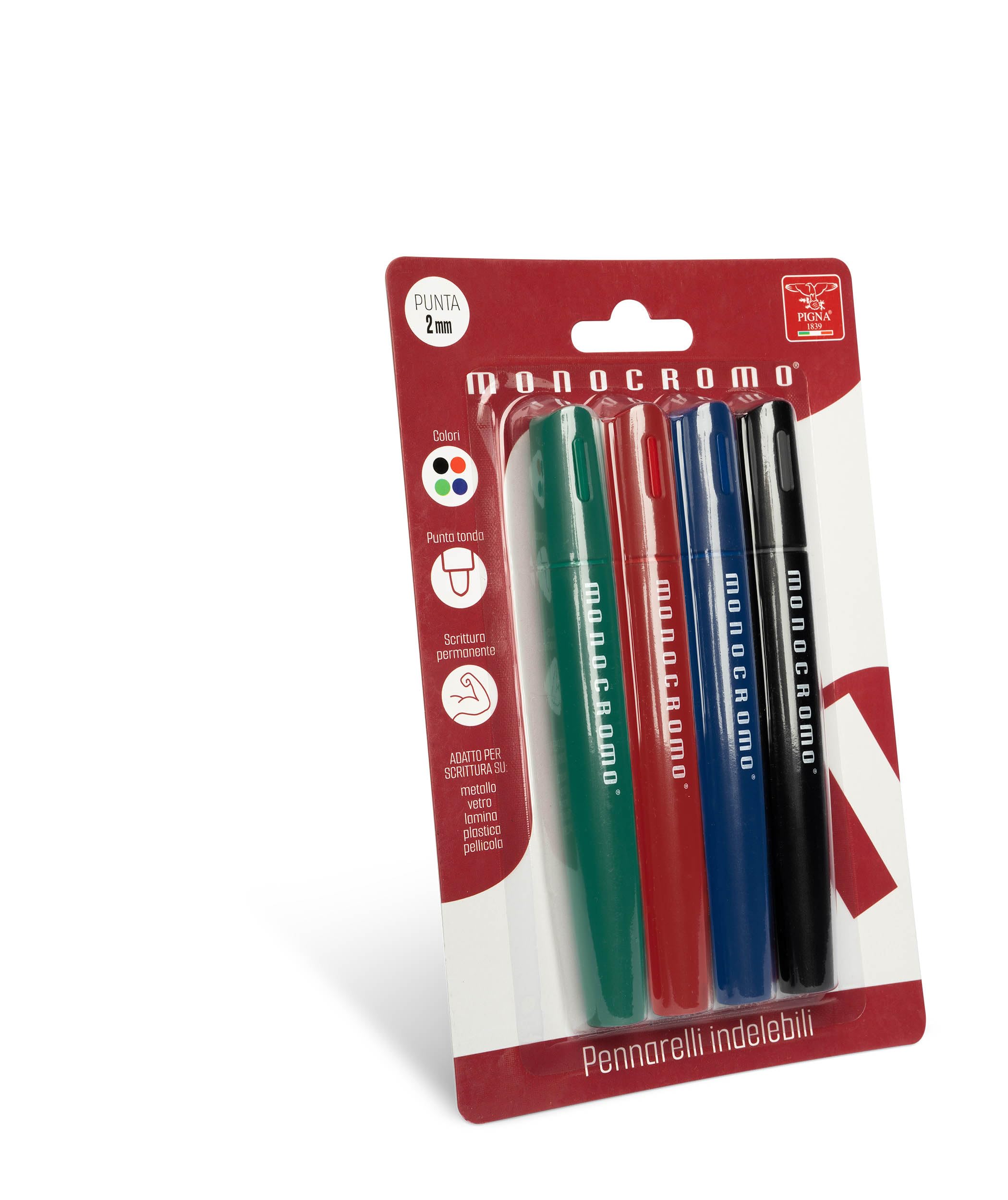 Pigna, Marqueurs Indélébiles, Ligne Monochrome, Blister De 2