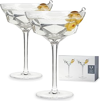 Faceted Martini Glasses by Viski - Thumbnail 5