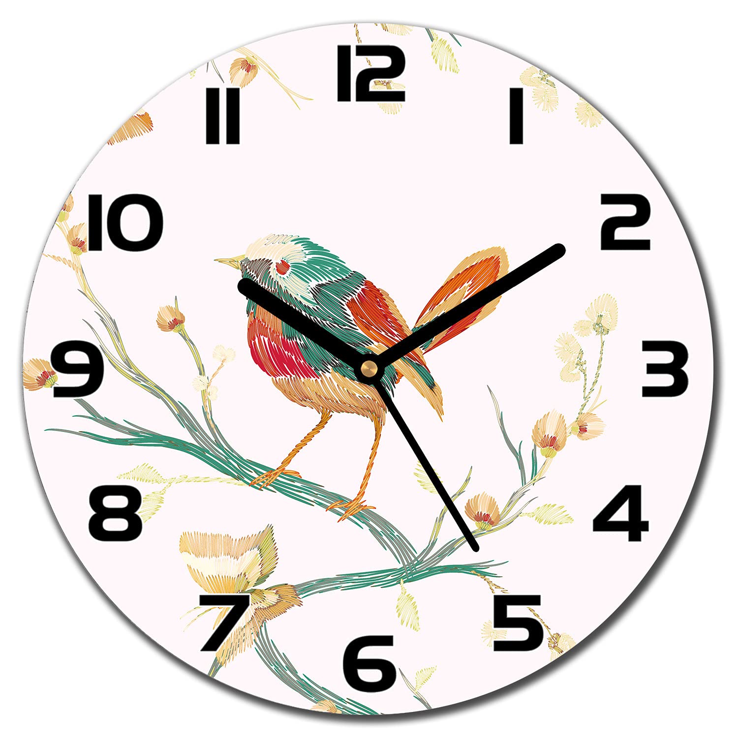 Horloge en verre de sécurité Coloray 30 cm finition premium avec aiguilles noires