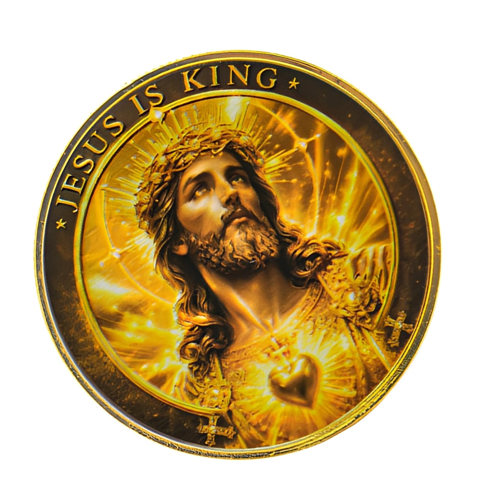 Nucelit Blessing Coin, Jesuses Challenge Coin Crosses Commemoratives, Collectible Religious Gift Unisex Blessing