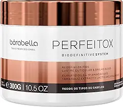 Borabella Perfeitox 300g - B-Tox Capilar Redutor de Volume e Frizz - Brilho Espelhado e Hidratação Intensa