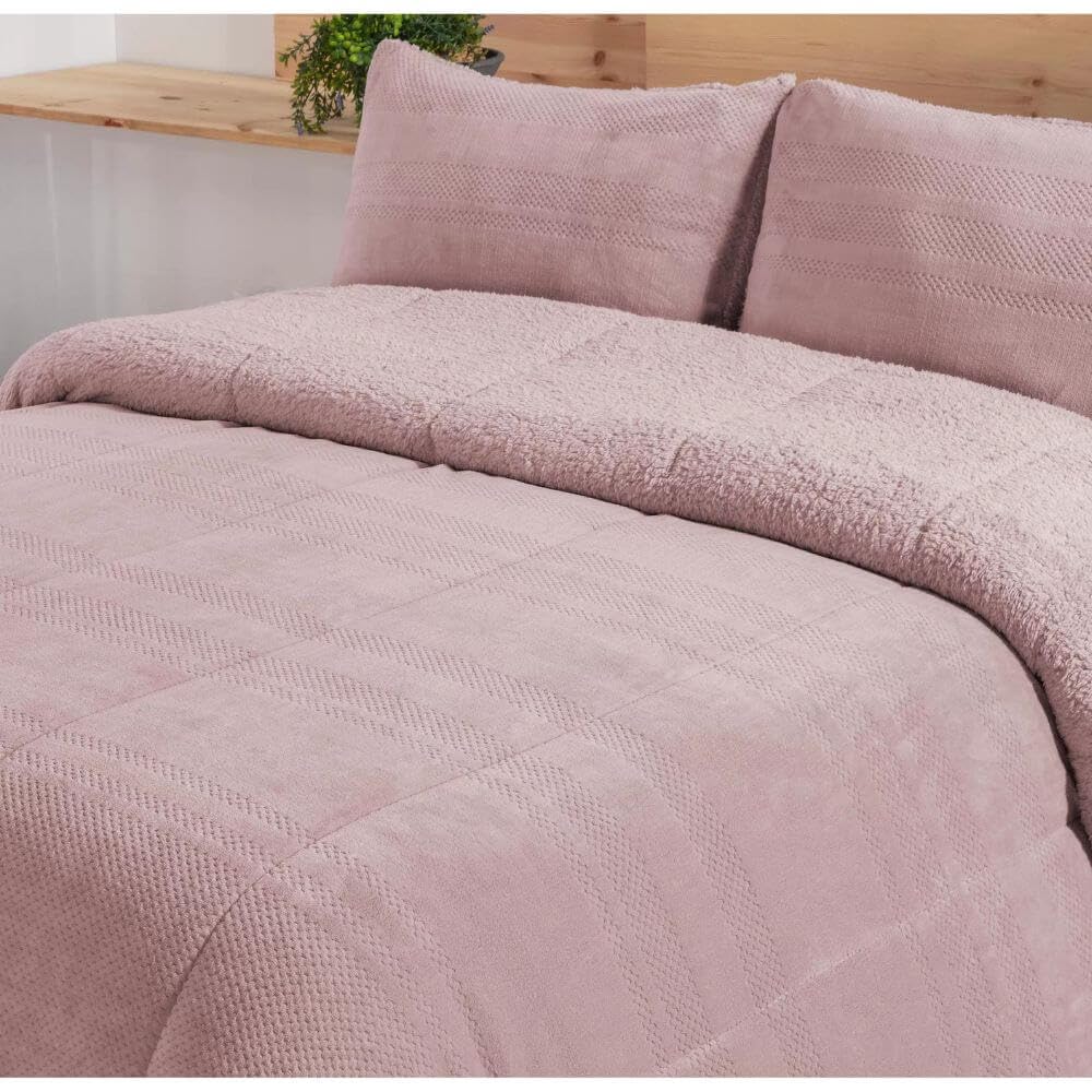 Manterol Edredón Comforter Borreguito semiliso Nude - Riso
