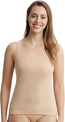 Jockey 1535 Women’s Super Combed Cotton Rib Fabric Inner Regular Fit Tank Top with Stay Fresh Treatment