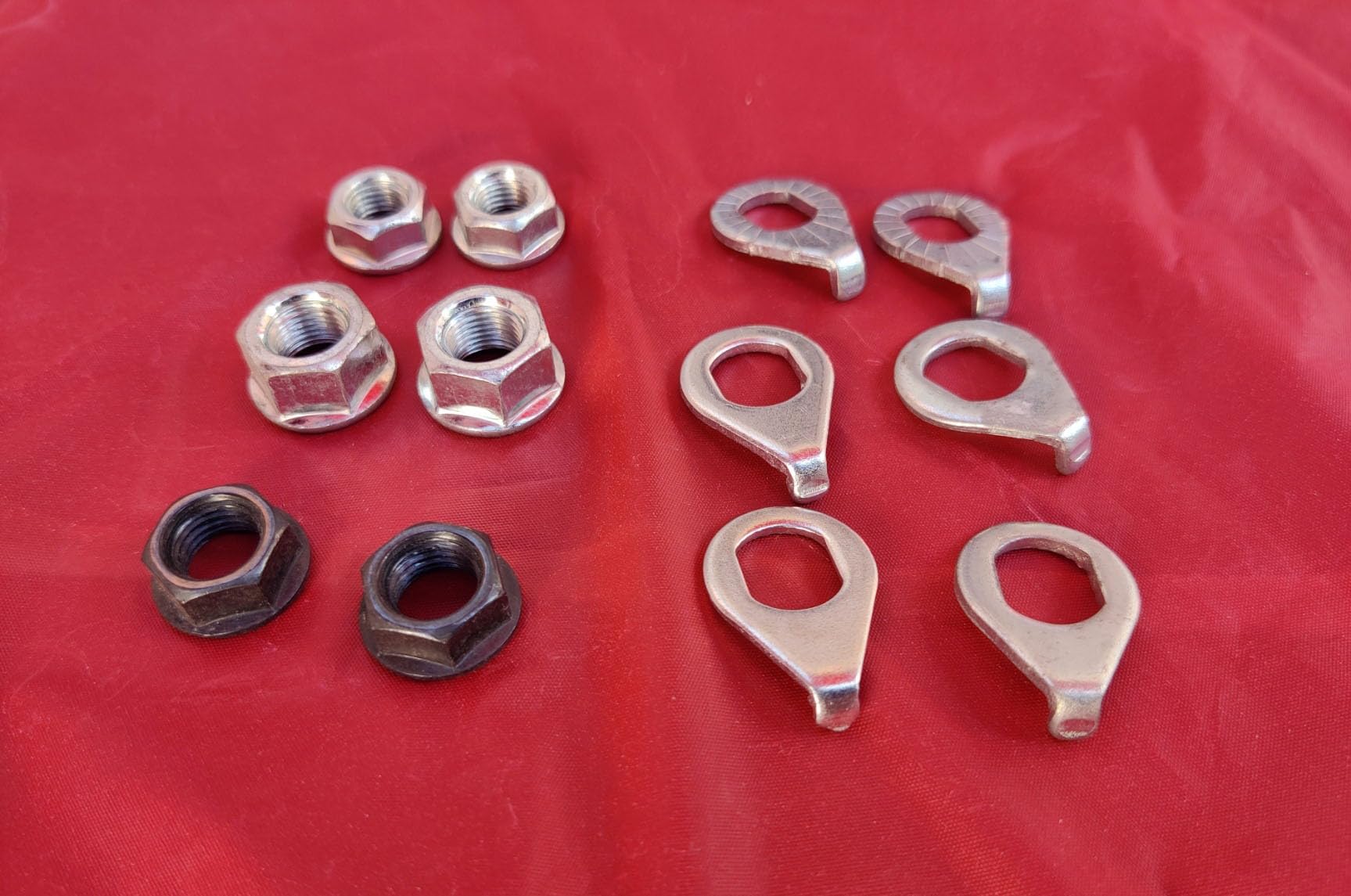 Yolev 12 Pcs Bike Wheel Axle Nut and Safety Washer Kit