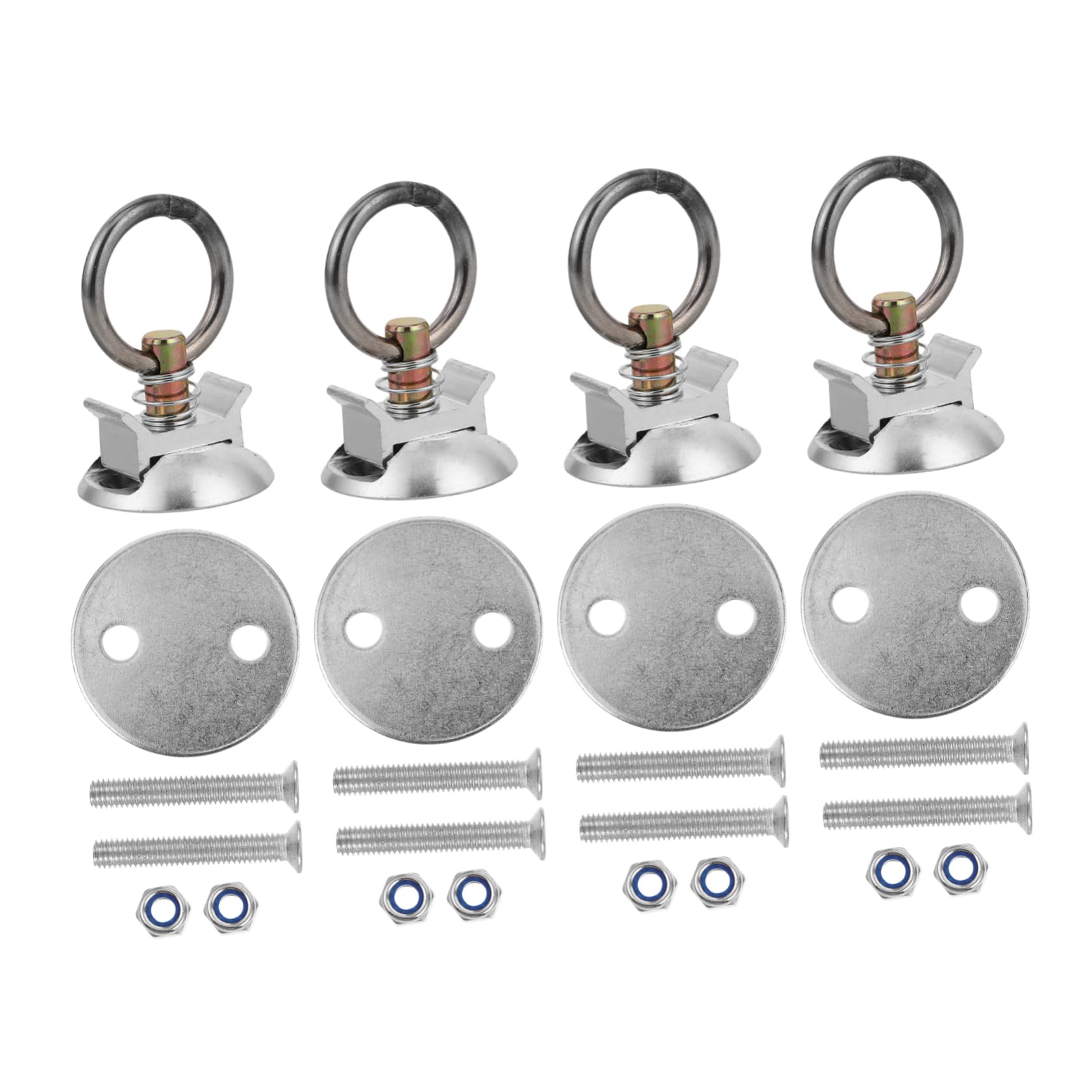 ABOOFAN 1juego Puntos De Anclaje Redondos Para Fijación Rápida De Carga De Vehículos Kit De Tornillos De Anclaje Para Transporte De Moto y Seguridad El Maletero