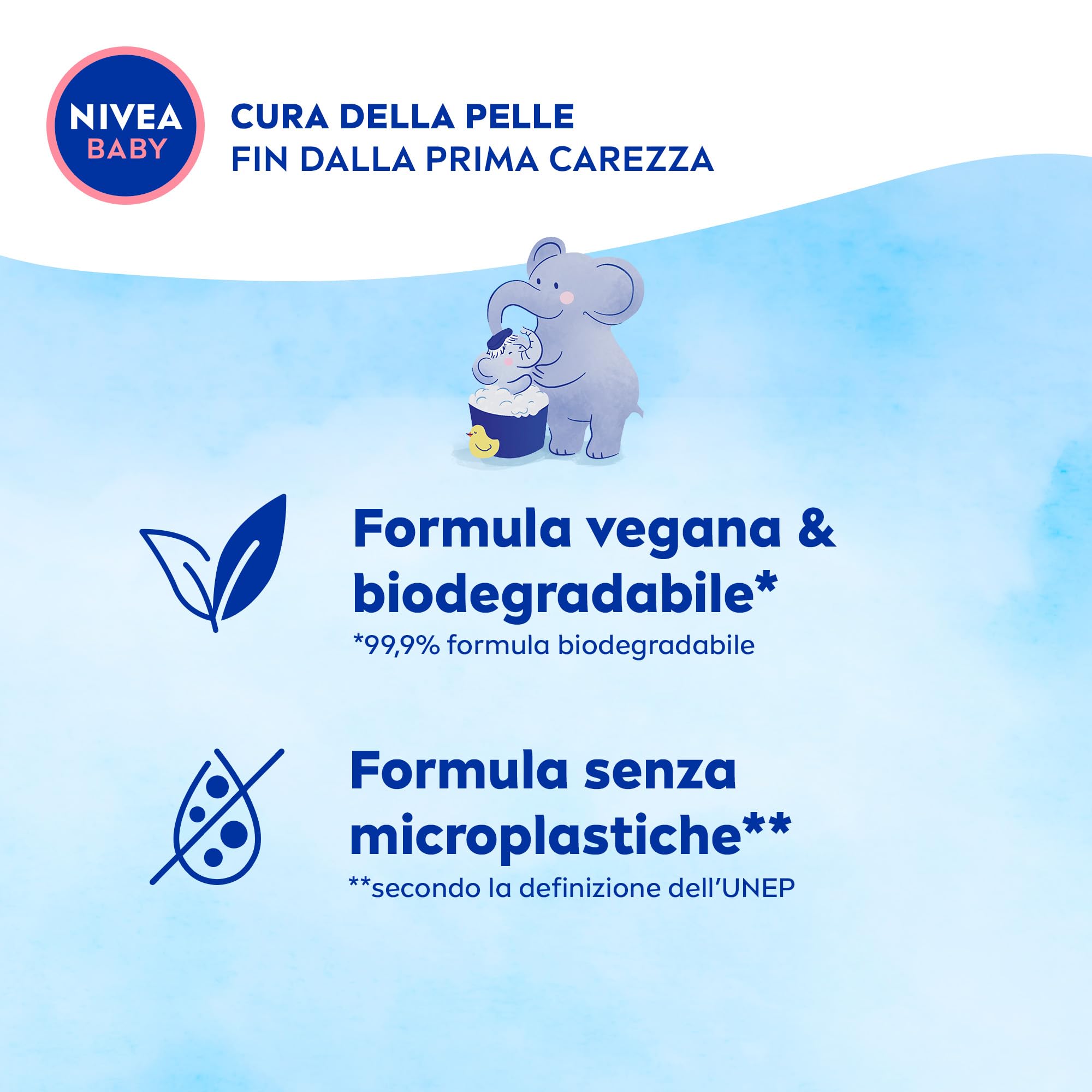 NIVEA BABY Gel Doccia dai Capelli ai Piedini 500ml, Bagnoschiuma bambini per pelle e capelli morbidi e puliti, Bagnoschiuma neonato con protezione no lacrime, Shampoo bambini idratante ed emolliente