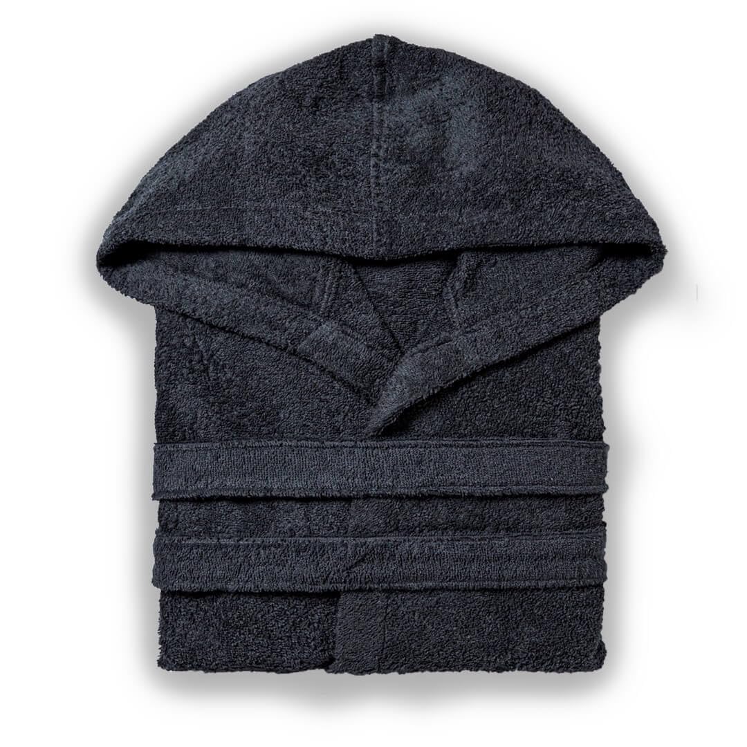 Kiamami Valentina Accappatoio in Spugna Cotone Unisex Grigio Fumo Teddy