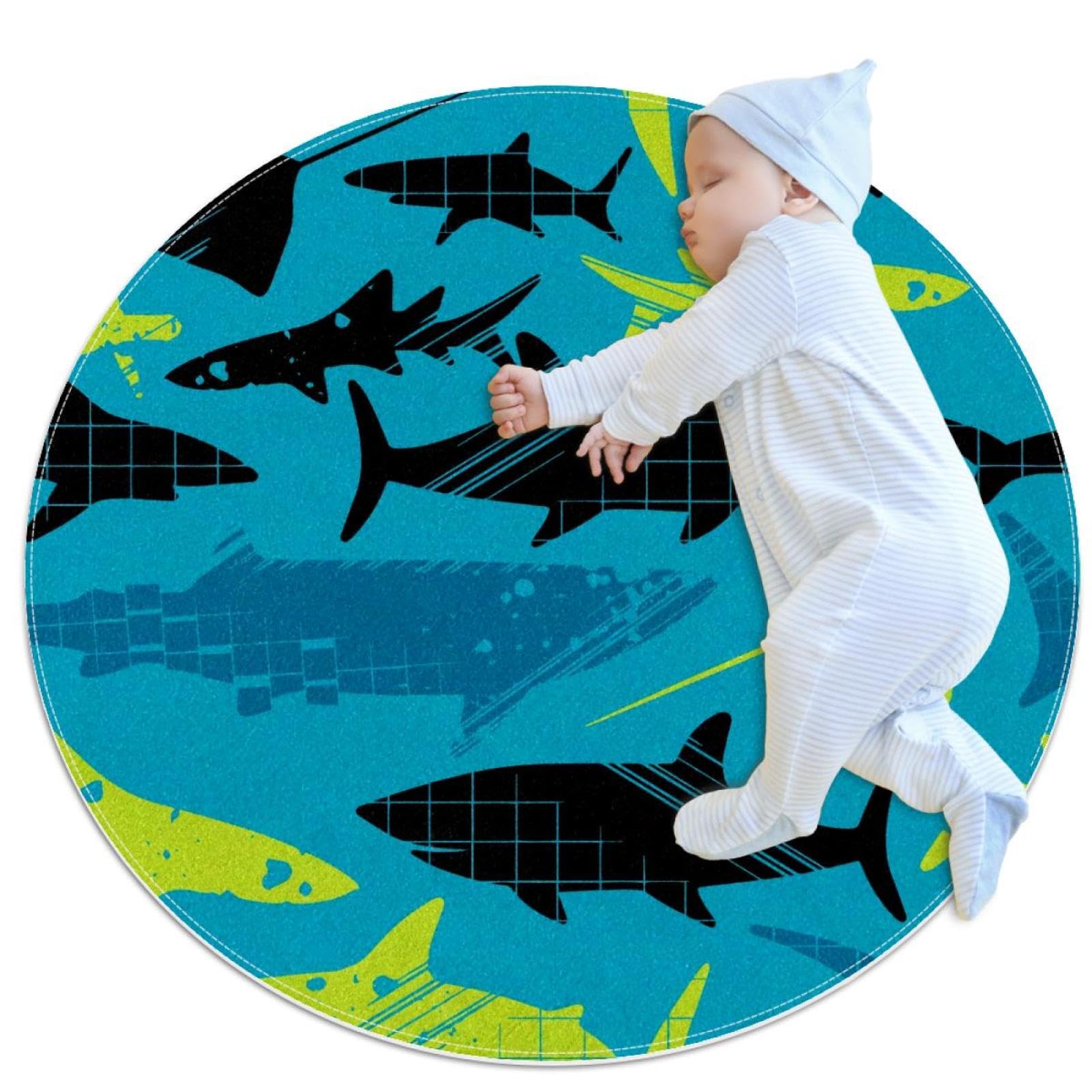Tapis de salle de bain antidérapant rond 1m pour chambre