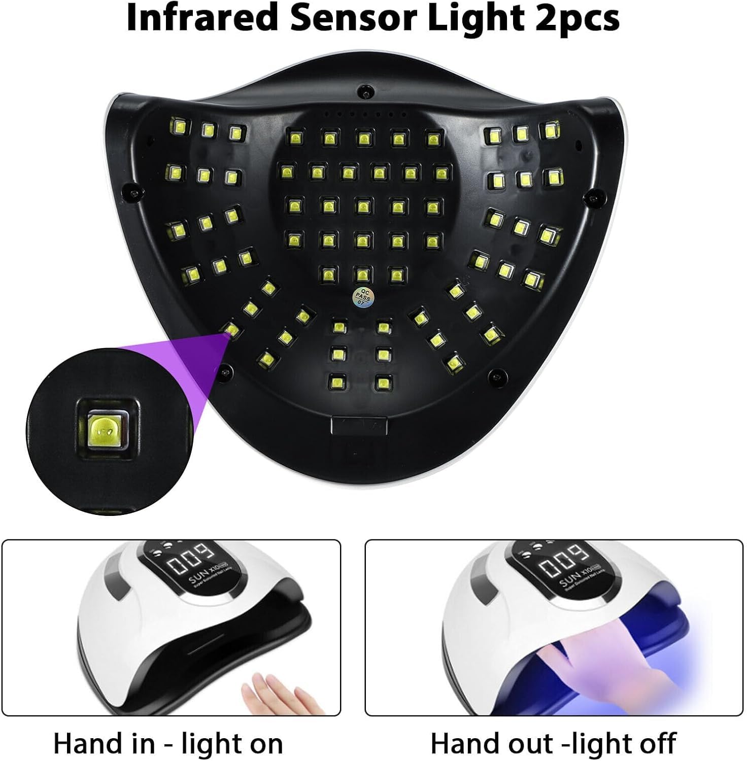 Trintion nageltrockner Lampe LED Nagel Lampe 280W uv Lampe für gelnägel UV Gel Lichthärtungsgerät mit Timer und Bewegungssensor für Finger Zehennagel und für Alle Gel Nagellack Shellac