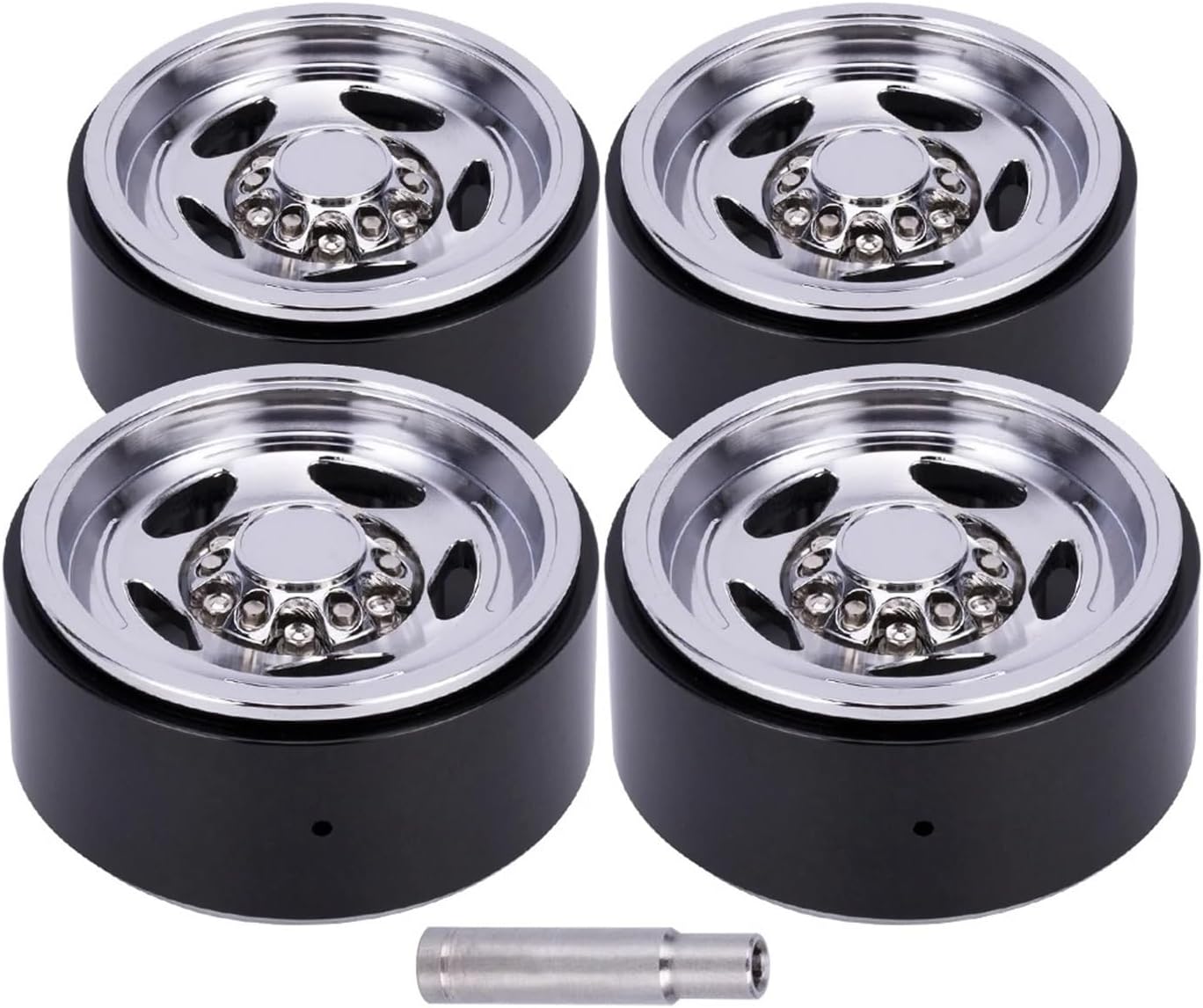 ホイール 1.9インチ RCアップグレードアクセサリー TRX4用 SCX10用 Capra 1/10 メタル 1.9インチ ビードロック ホイール リムリ