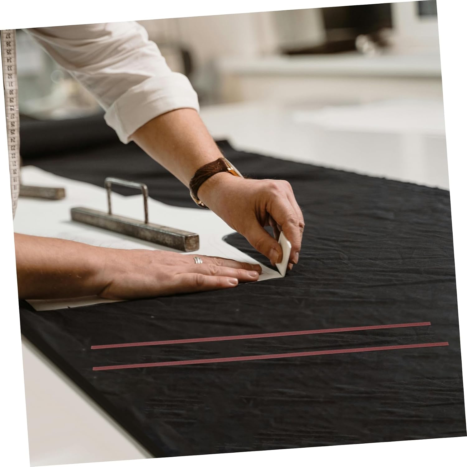 Cabilock 1000pcs Self Adhesive Sanding Strips for Tailoring Fine Grit Sandpaper for Precision Cutting for Garment Creation Flexible Sizing for Various Templates
