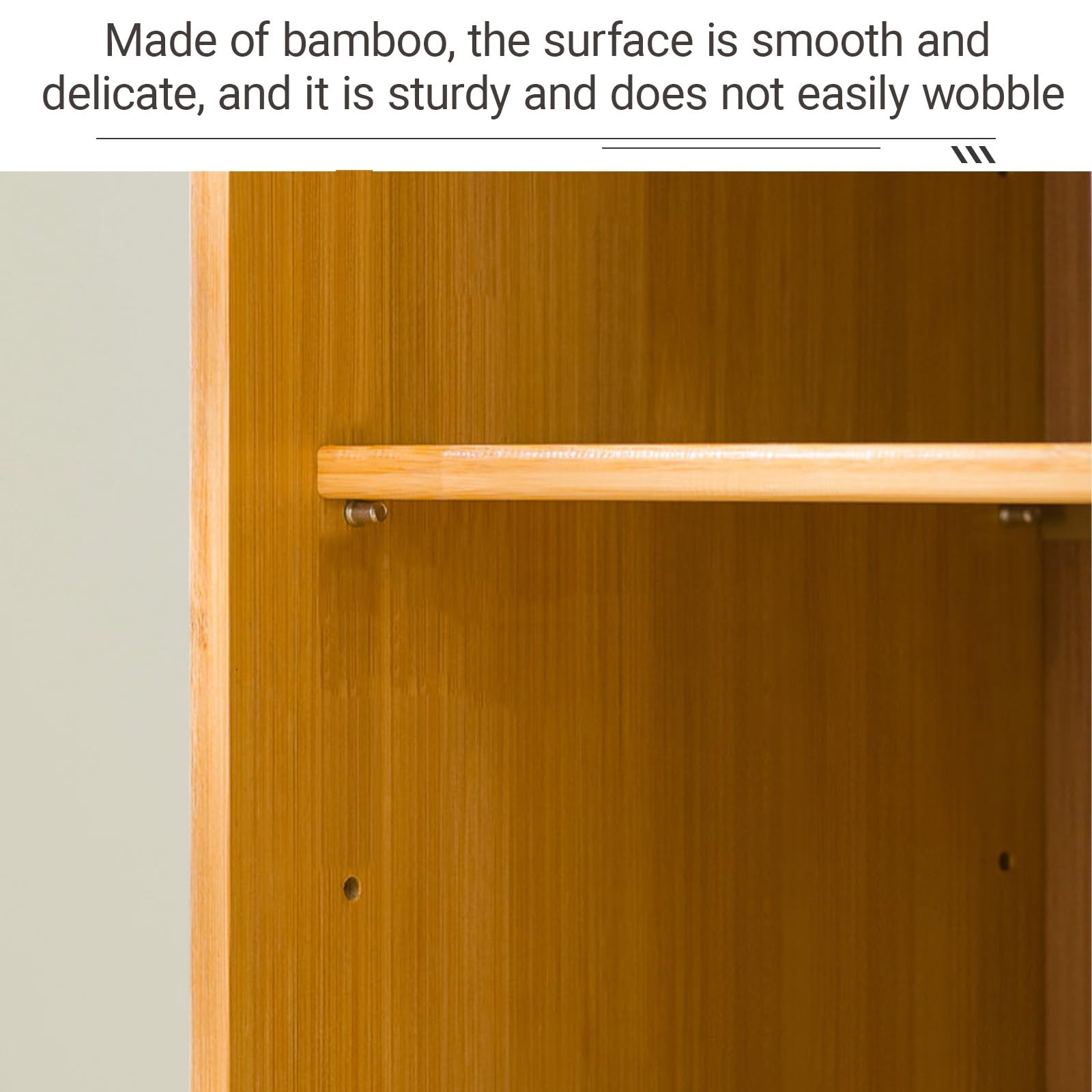 Gabinete de almacenamiento de bambú con puertas correderas acrílicas, botiquín de vidrio estriado, nizer de madera para cafetería y oficina, elegante solución de escritorio (55 x 28 x 34 cm)