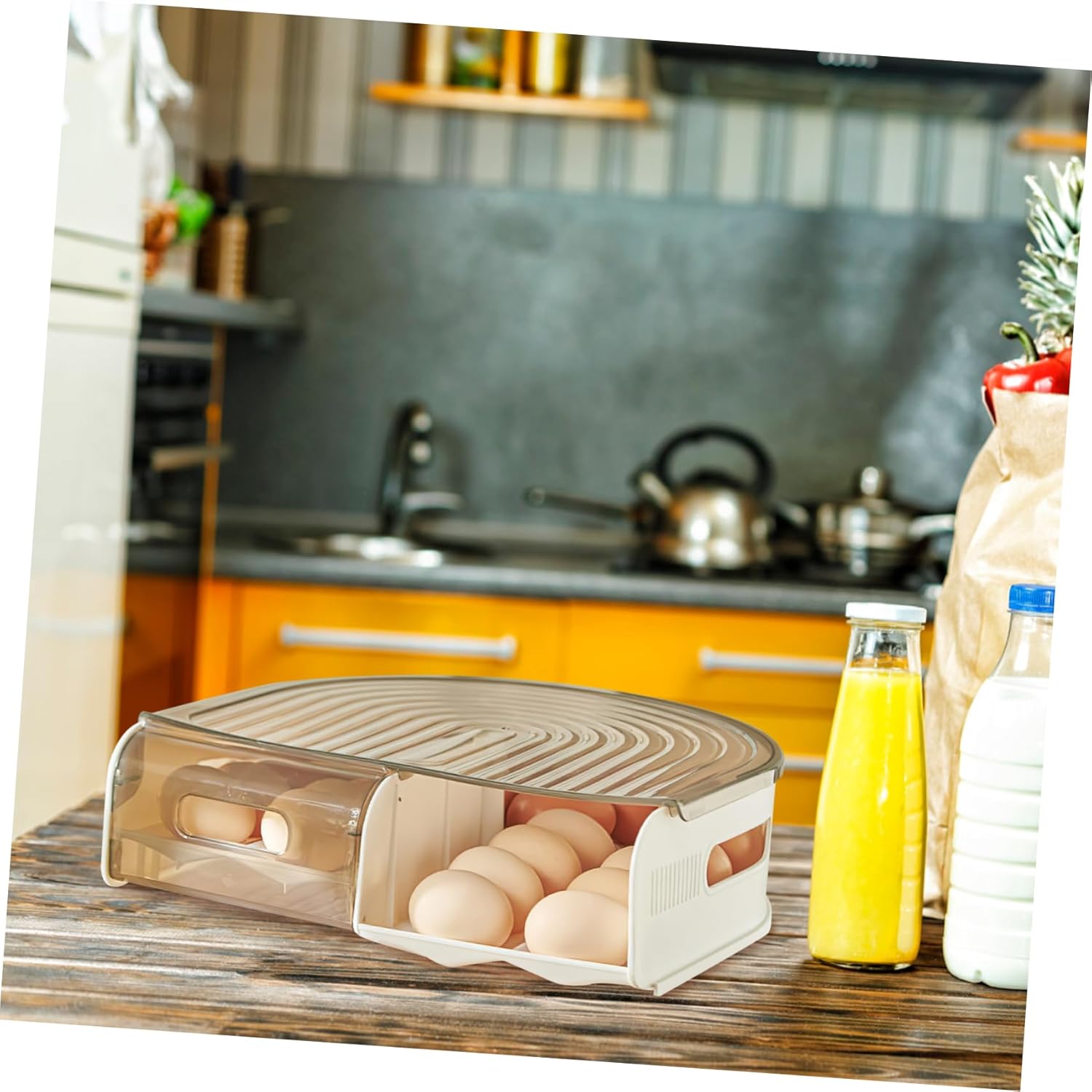 Egg Storage Box Transparent Egg Holder for Refrigerator Convenient Wear Resistant Design Suitable for Kitchen Restaurant Use Tray for Safe Egg Storage
