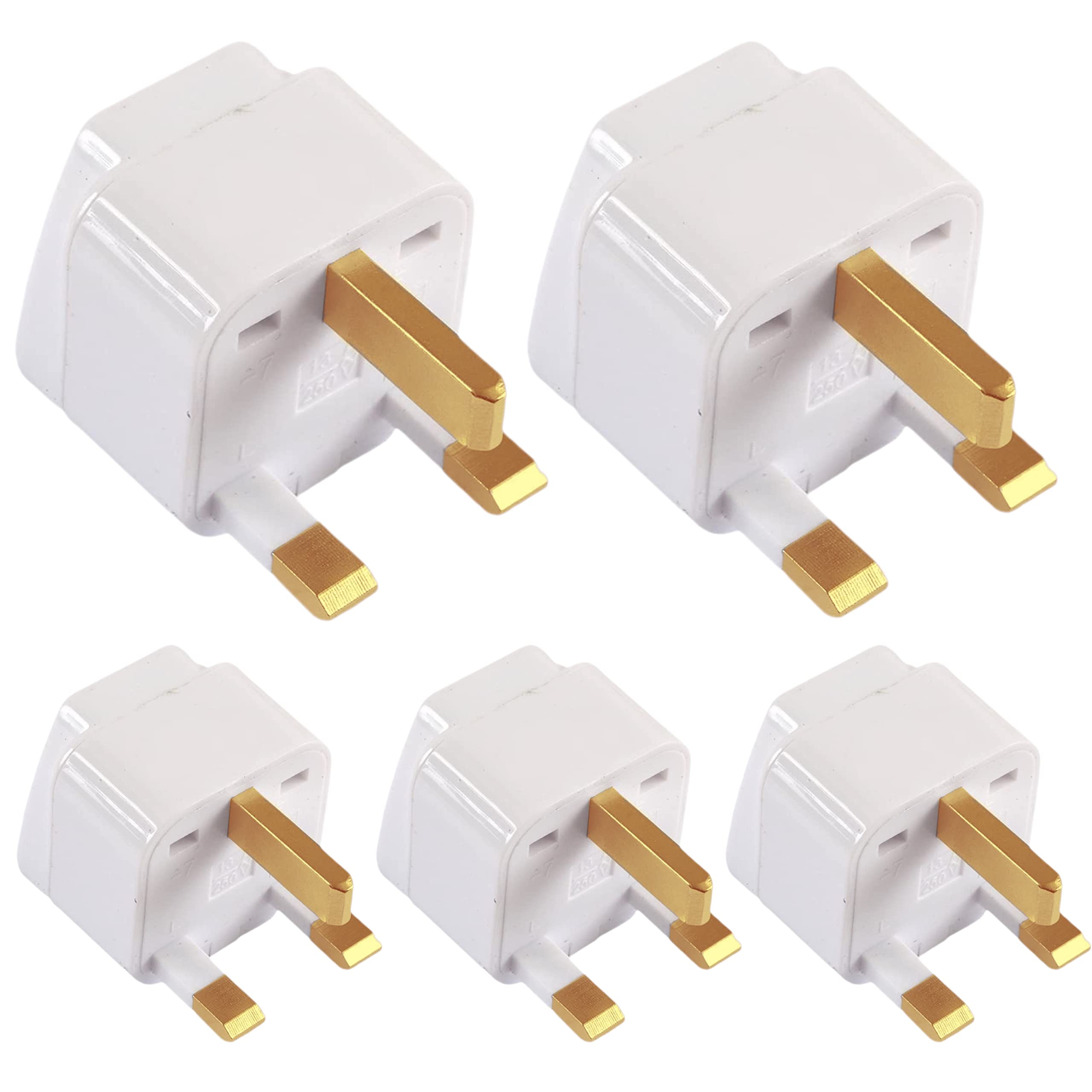 KAVANA (3pcs) Universal UK Adapter Plug Flat Pin 3Pin Travel Power Plugs Converter Adapter-image-31