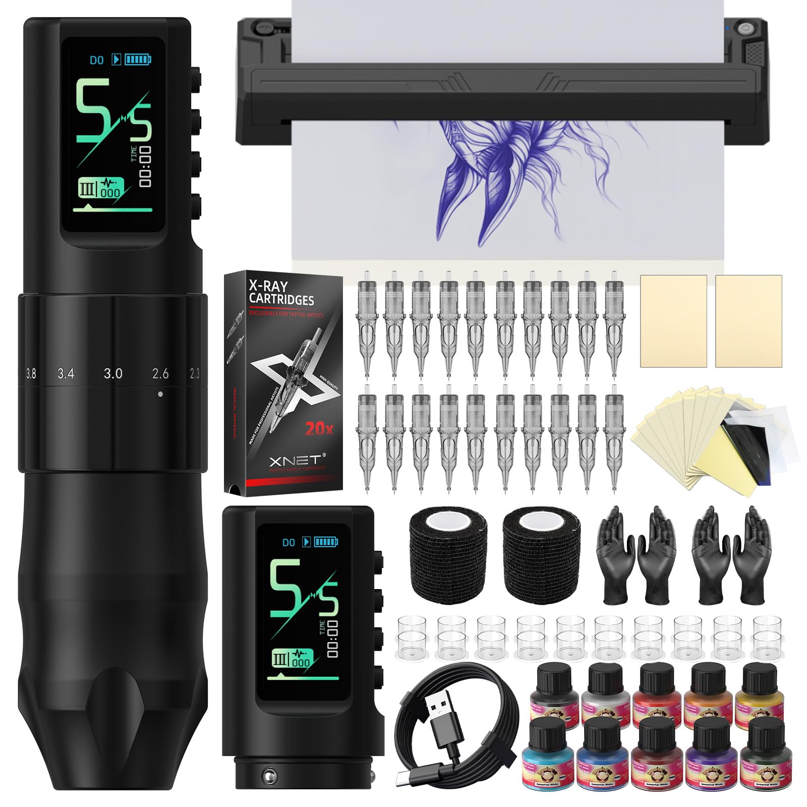A-6/ 新品未使用 XNET EXOtattoomachine ful set Amazon.com : Xnet Tattoo Stencil Printer Kit - Stencil Printer