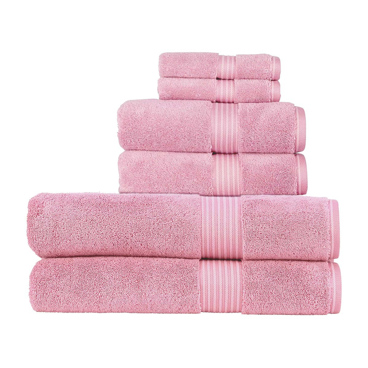 Christy Supreme Hygro 2 Hand Towels Set | Blush Pink | 100% Luxury Supima Cotton | Ultra Soft | Super Absorbent | 650GSM | Plush and Long Lasting — view 138