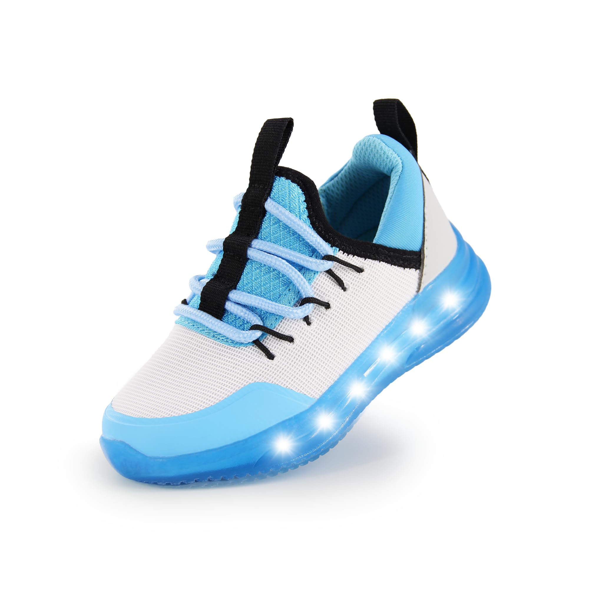 YESKIS Toddler Boys Girls Light Up Shoes Lightweight Mesh Breathable Fashion Led Flashing Walking Running Sneakers for Toddler and Little Kid