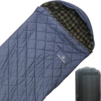 Mountainlodge 100% Cotton Shell and Lining Sleeping Bag for Adult