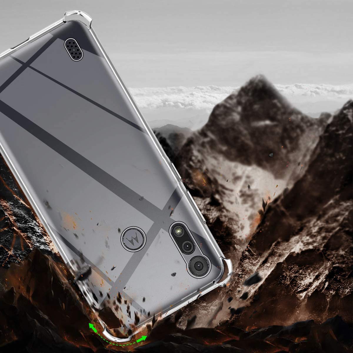 Custodia Pixfab Per Motorola Moto E7i Power (XT2097) - Trasparente, Ultra Sottile, Antiurto, Gel Morbido TPU, Antigraffio