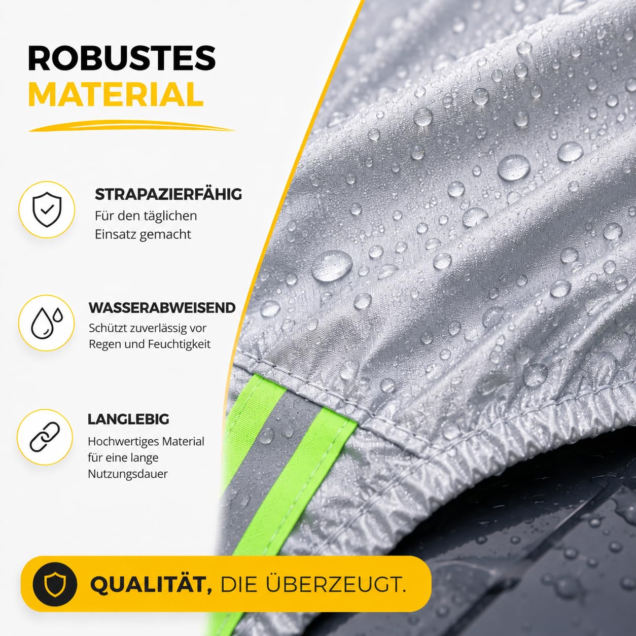 Universale Auto Abdeckung 470 x 180 x 150 cm Vollgarage - Abdeckplane Autoschutzhülle - Autoplane - Indoor & Outdoor - wasserdichte Auto Garage – Car Cover Silber