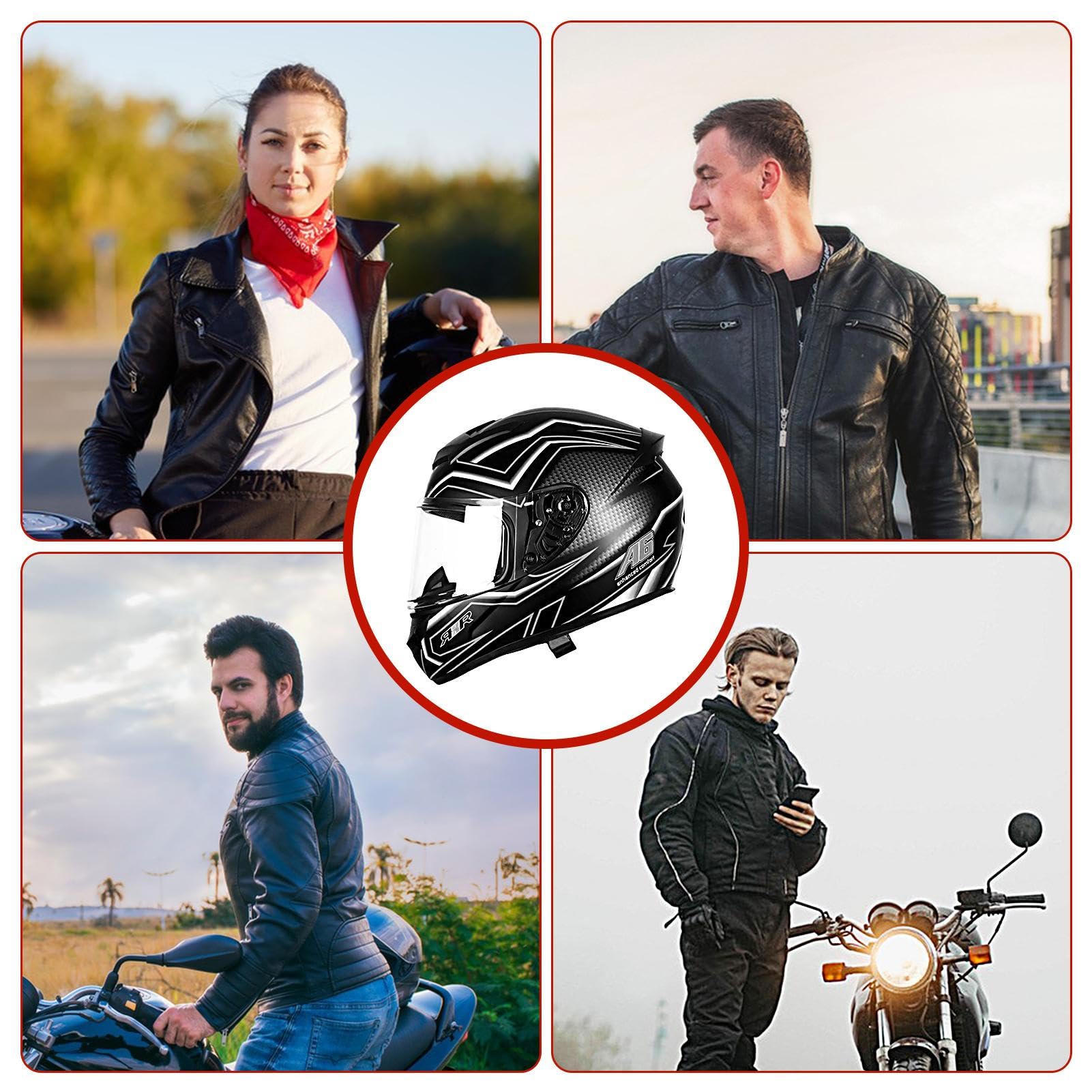 Casco integrale per scooter, caschi da moto, caschi integrali per adulti, caschi da equitazione, caschi integrali da moto con fodera interna estraibile, caschi protettivi per scooter Maciun